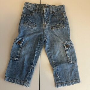 Vintage GUESS Kids Blue Denim Cargo Pants